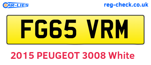 FG65VRM are the vehicle registration plates.