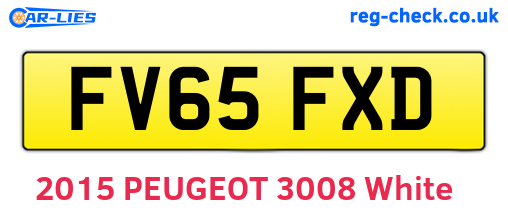 FV65FXD are the vehicle registration plates.