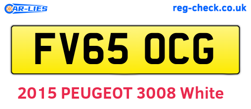 FV65OCG are the vehicle registration plates.