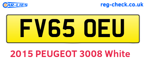 FV65OEU are the vehicle registration plates.