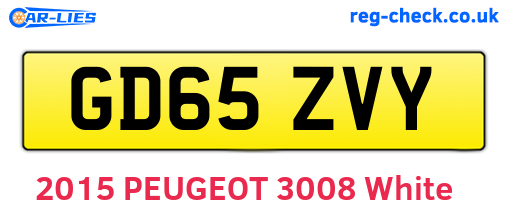 GD65ZVY are the vehicle registration plates.