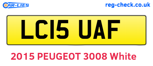 LC15UAF are the vehicle registration plates.