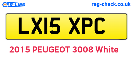 LX15XPC are the vehicle registration plates.