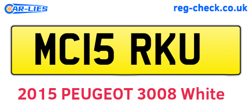 MC15RKU are the vehicle registration plates.