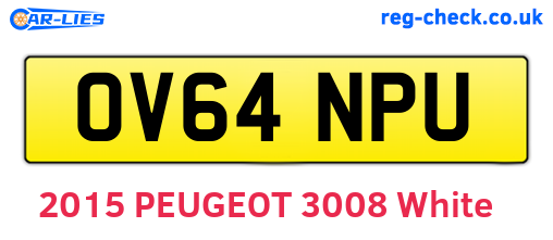 OV64NPU are the vehicle registration plates.