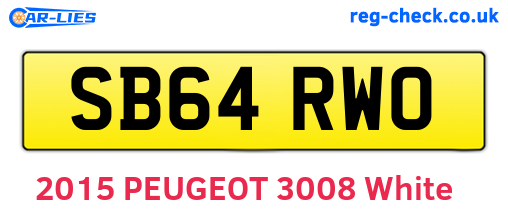 SB64RWO are the vehicle registration plates.