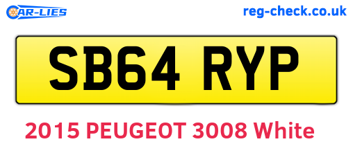 SB64RYP are the vehicle registration plates.