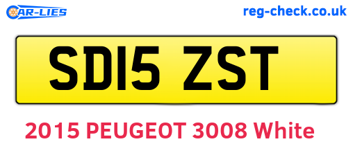 SD15ZST are the vehicle registration plates.