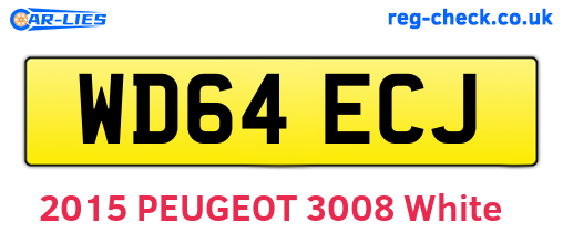 WD64ECJ are the vehicle registration plates.