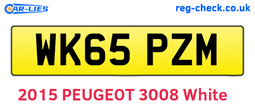 WK65PZM are the vehicle registration plates.