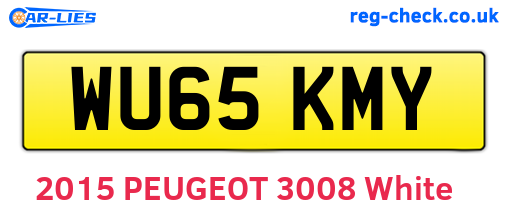 WU65KMY are the vehicle registration plates.
