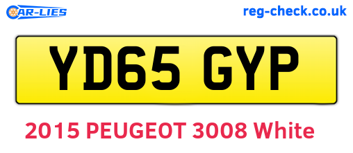 YD65GYP are the vehicle registration plates.