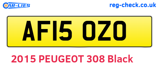 AF15OZO are the vehicle registration plates.