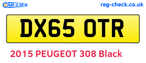 DX65OTR are the vehicle registration plates.