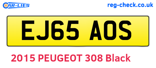 EJ65AOS are the vehicle registration plates.
