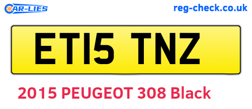 ET15TNZ are the vehicle registration plates.
