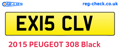 EX15CLV are the vehicle registration plates.