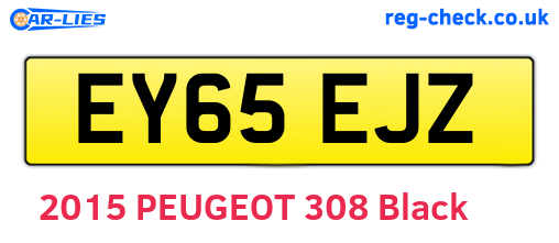 EY65EJZ are the vehicle registration plates.