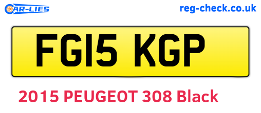 FG15KGP are the vehicle registration plates.
