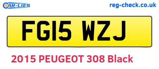 FG15WZJ are the vehicle registration plates.