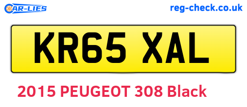 KR65XAL are the vehicle registration plates.