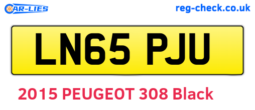 LN65PJU are the vehicle registration plates.