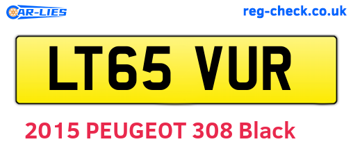 LT65VUR are the vehicle registration plates.