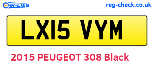 LX15VYM are the vehicle registration plates.