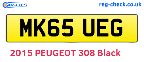 MK65UEG are the vehicle registration plates.