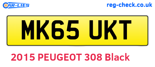 MK65UKT are the vehicle registration plates.
