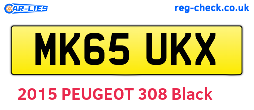 MK65UKX are the vehicle registration plates.