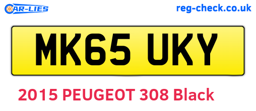 MK65UKY are the vehicle registration plates.