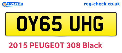 OY65UHG are the vehicle registration plates.
