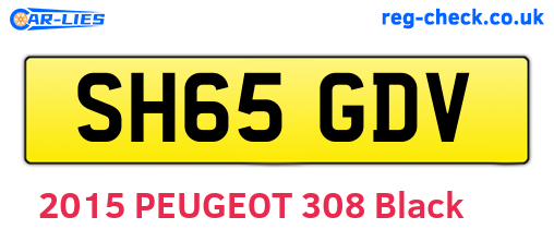 SH65GDV are the vehicle registration plates.