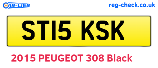 ST15KSK are the vehicle registration plates.