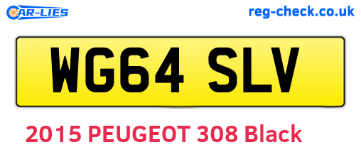 WG64SLV are the vehicle registration plates.