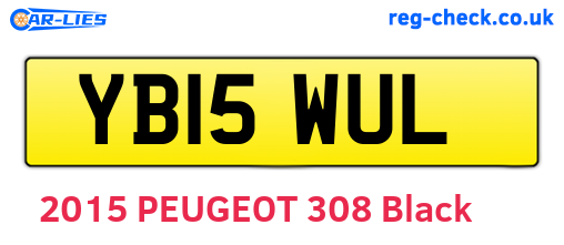 YB15WUL are the vehicle registration plates.