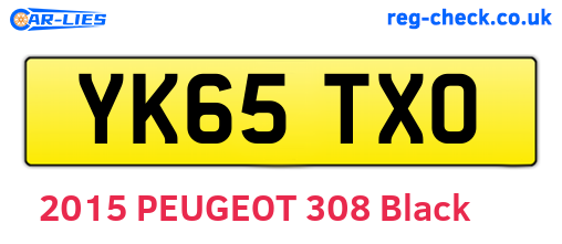 YK65TXO are the vehicle registration plates.