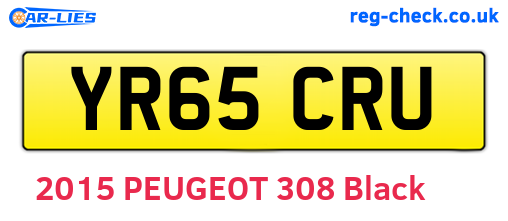 YR65CRU are the vehicle registration plates.