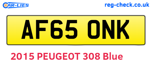 AF65ONK are the vehicle registration plates.