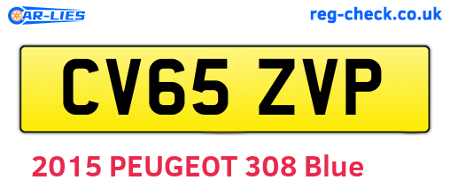 CV65ZVP are the vehicle registration plates.