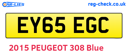 EY65EGC are the vehicle registration plates.