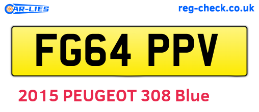 FG64PPV are the vehicle registration plates.