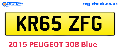 KR65ZFG are the vehicle registration plates.