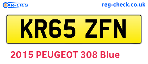 KR65ZFN are the vehicle registration plates.