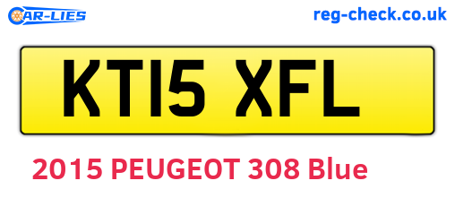 KT15XFL are the vehicle registration plates.