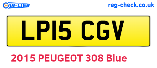 LP15CGV are the vehicle registration plates.
