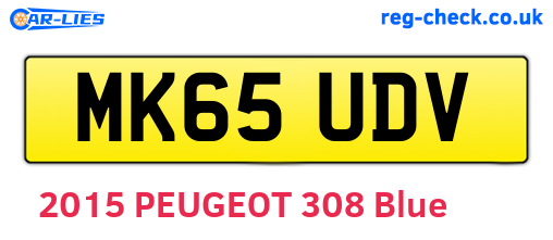 MK65UDV are the vehicle registration plates.