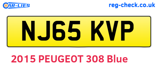NJ65KVP are the vehicle registration plates.