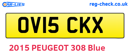 OV15CKX are the vehicle registration plates.